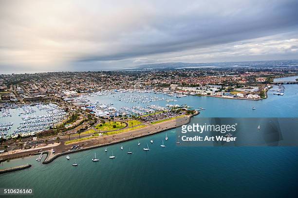 southern california bay and marina - san diego - vista marina stock pictures, royalty-free photos & images