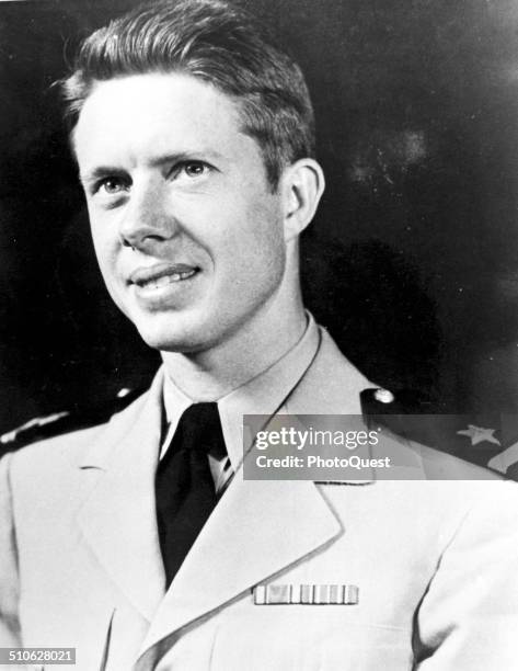 Future US President Jimmy Carter as Ensign, USN, circa World War II.