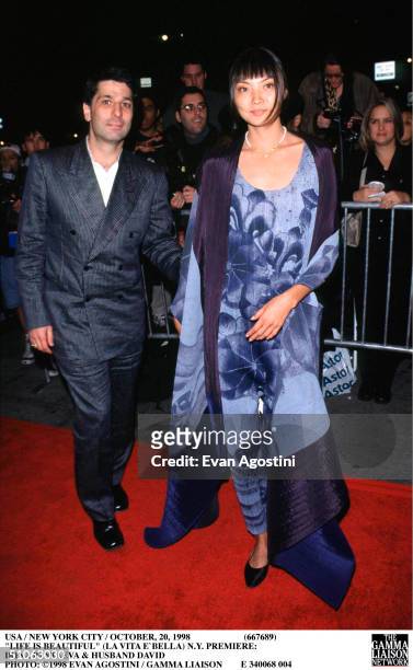 Usa / New York City / October 1998 "Life Is Beautiful" N.Y. Premiere: Irina Pantaeva & Husband David