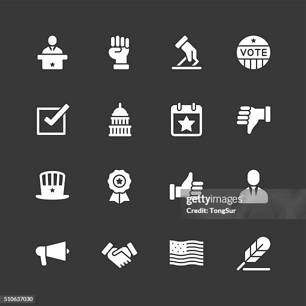 ilustraciones, imágenes clip art, dibujos animados e iconos de stock de iconos, política habitual-serie blanco - bill of rights icons
