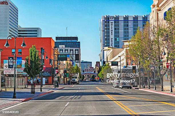 virginia street views reno nevada - reno stock pictures, royalty-free photos & images