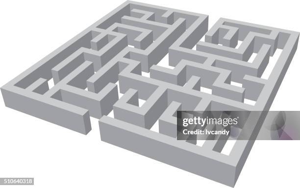 maze - simple maze stock illustrations