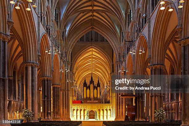 lincoln cathedral, lincolnshire, united kingdom - lincoln england fotografías e imágenes de stock