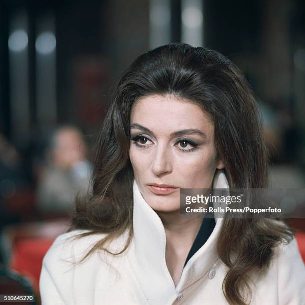 French actress Anouk Aimee pictured during filming of a scene in the Sidney Lumet directed film 'The Appointment' in Rome, Italy in June 1968.