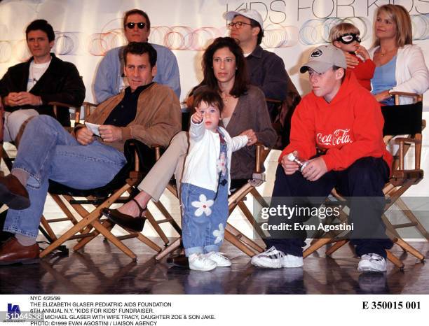 Nyc 4/25/99 The Elizabeth Glaser Pediatric Aids Foundation 6Th Annual N.Y. "Kids For Kids" Fundraiser. Paul Michael Glaser With Wife Tracy, Daughter...