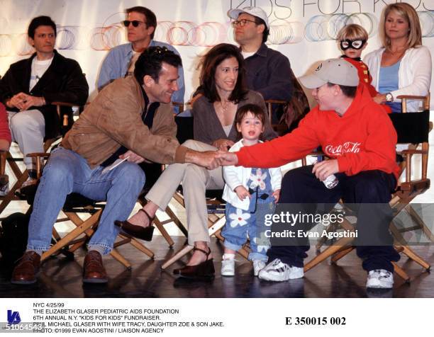 Nyc 4/25/99 The Elizabeth Glaser Pediatric Aids Foundation 6Th Annual N.Y. "Kids For Kids" Fundraiser. Paul Michael Glaser With Wife Tracy, Daughter...