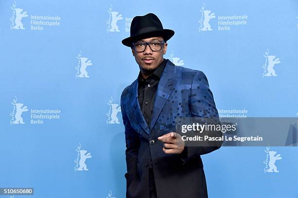 Actor Nick Cannon attends the 'Chi-Raq' photo call during the 66th Berlinale International Film Festival Berlin at Grand Hyatt Hotel on February 16,...