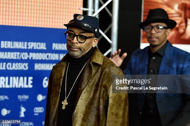 Director Spike Lee attends the 'Chi-Raq' press conference during the 66th Berlinale International Film Festival Berlin at Grand Hyatt Hotel on...