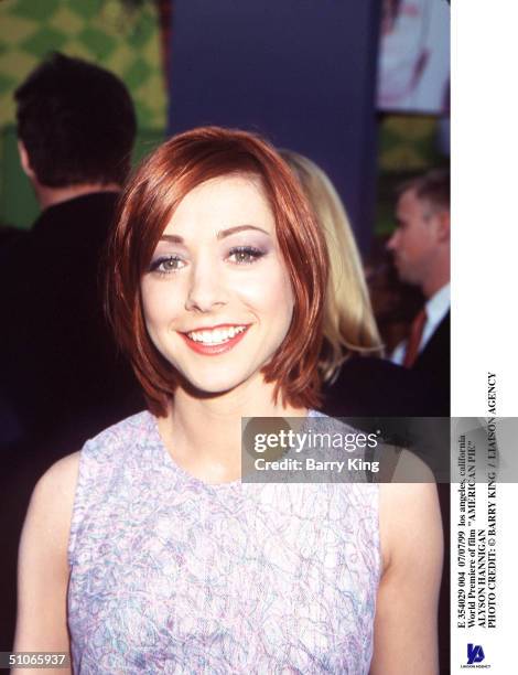 Los Angeles, California World Premiere Of Film "American Pie" Alyson Hannigan