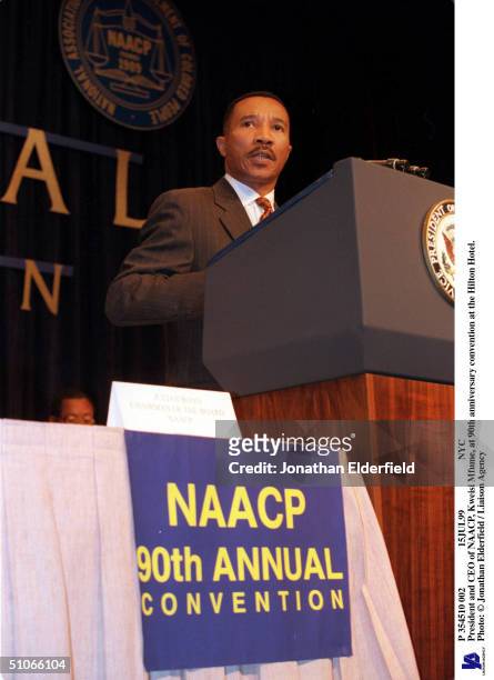 15Jul99 NYC; President And CEO Of NAACP, Kweisi Mfume, At 90th Anniversary Convention At The Hilton Hotel.