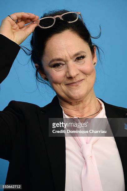 Director Pernilla August attends the 'A Serious Game' photo call during the 66th Berlinale International Film Festival Berlin at Grand Hyatt Hotel on...