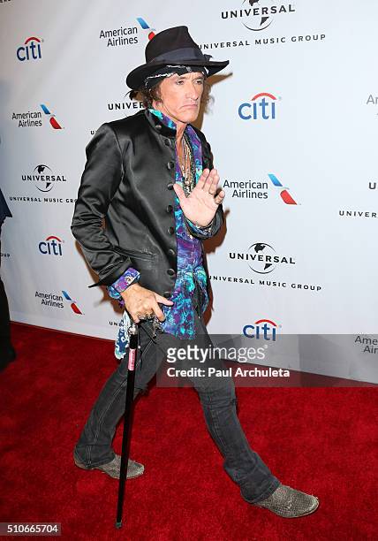 Musician Joe Perry attends the Universal Music Group's 2016 GRAMMY after party at The Theatre At The Ace Hotel on February 15, 2016 in Los Angeles,...