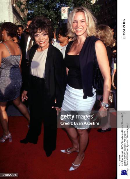 Nyc 8/3/99 N.Y. Premiere Of Hbo's "Introducing Dorothy Dandridge". Eartha Kitt With Daughter Kitt Shapiro.