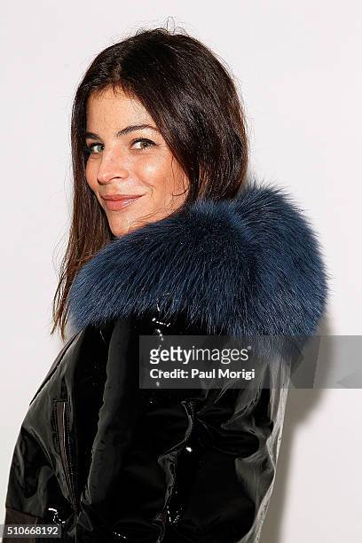 Model Julia Roitfeld poses for a photo backstage at the Rodarte Fall 2016 fashion show during New York Fashion Week on February 16, 2016 in New York...