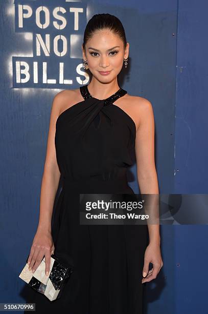 Miss Universe 2015 Pia Wurtzbach attends the Alice + Olivia By Stacey Bendet - Arrivals at The Gallery, Skylight at Clarkson Sq on February 16, 2016...