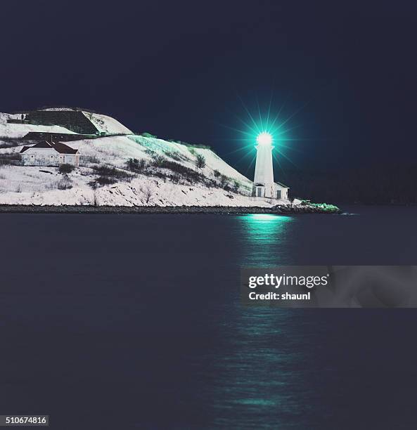georges island snowfall - halifax winter stock pictures, royalty-free photos & images