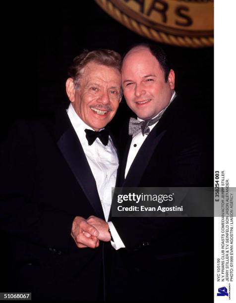 Nyc 10/01/99 N.Y. Friars Club Roasts Comedian/Actor Jerry Stiller. Jerry Stiller & T.V. Seinfeld Son Jason Alexander.