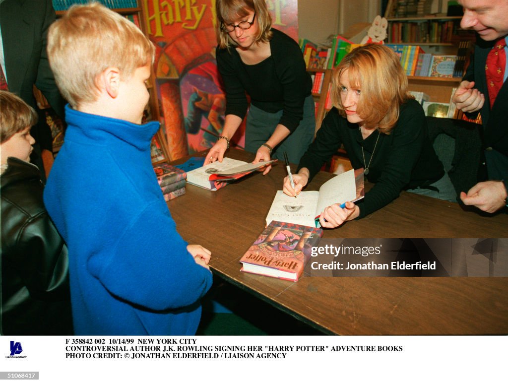 Controversial Author J K Rowling Signing Her Harry Potter Adv