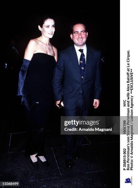 16Oct99 Nyc Ron Perelman's Son Steve Perelman And Wife Alex Batoff At Le Cirque.