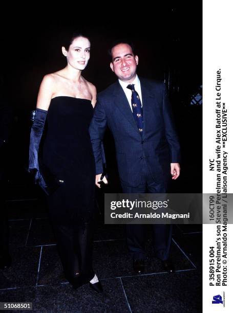 16Oct99 Nyc Ron Perelman's Son Steve Perelman And Wife Alex Batoff At Le Cirque.