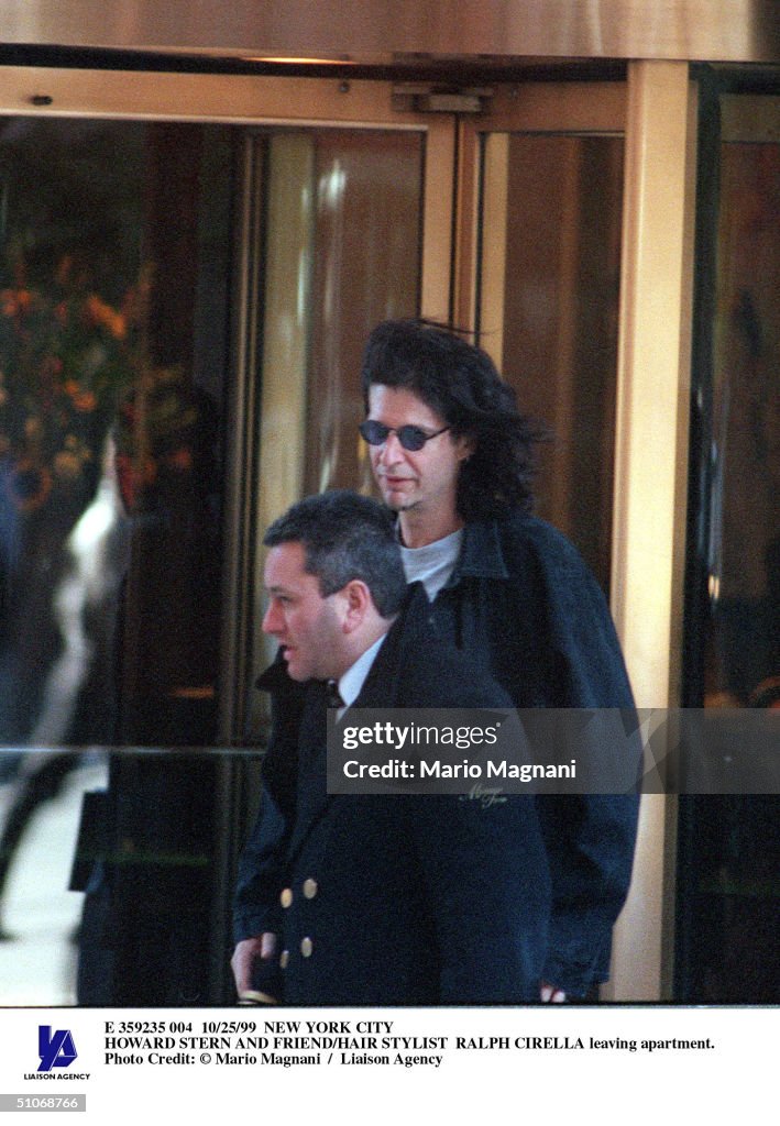 New York City Howard Stern And Friend/Hair Stylist Ralph Cirella