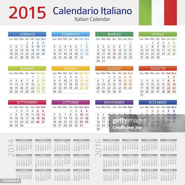 italian calendar / calendario italiano 2015 - illustration - calendario 幅插畫檔、美工圖案、卡通及圖標