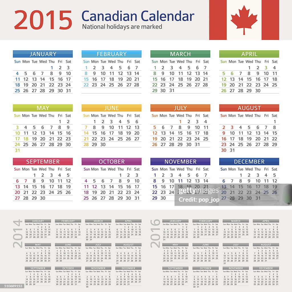 Canadian Calendar 2015 - Illustration