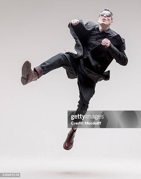 male fashion model. crazy jumps - young male model stock pictures, royalty-free photos & images