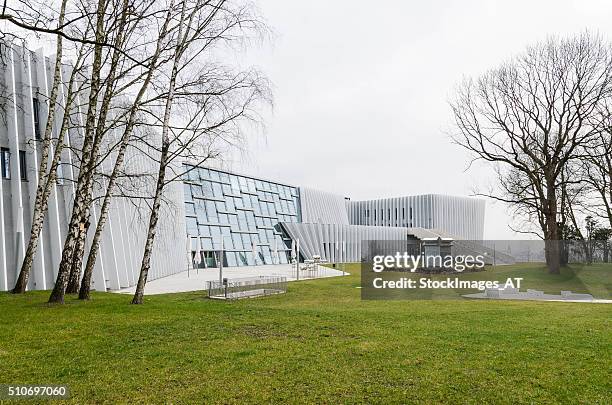 anton bruckner university in linz urfahr - linz stock pictures, royalty-free photos & images