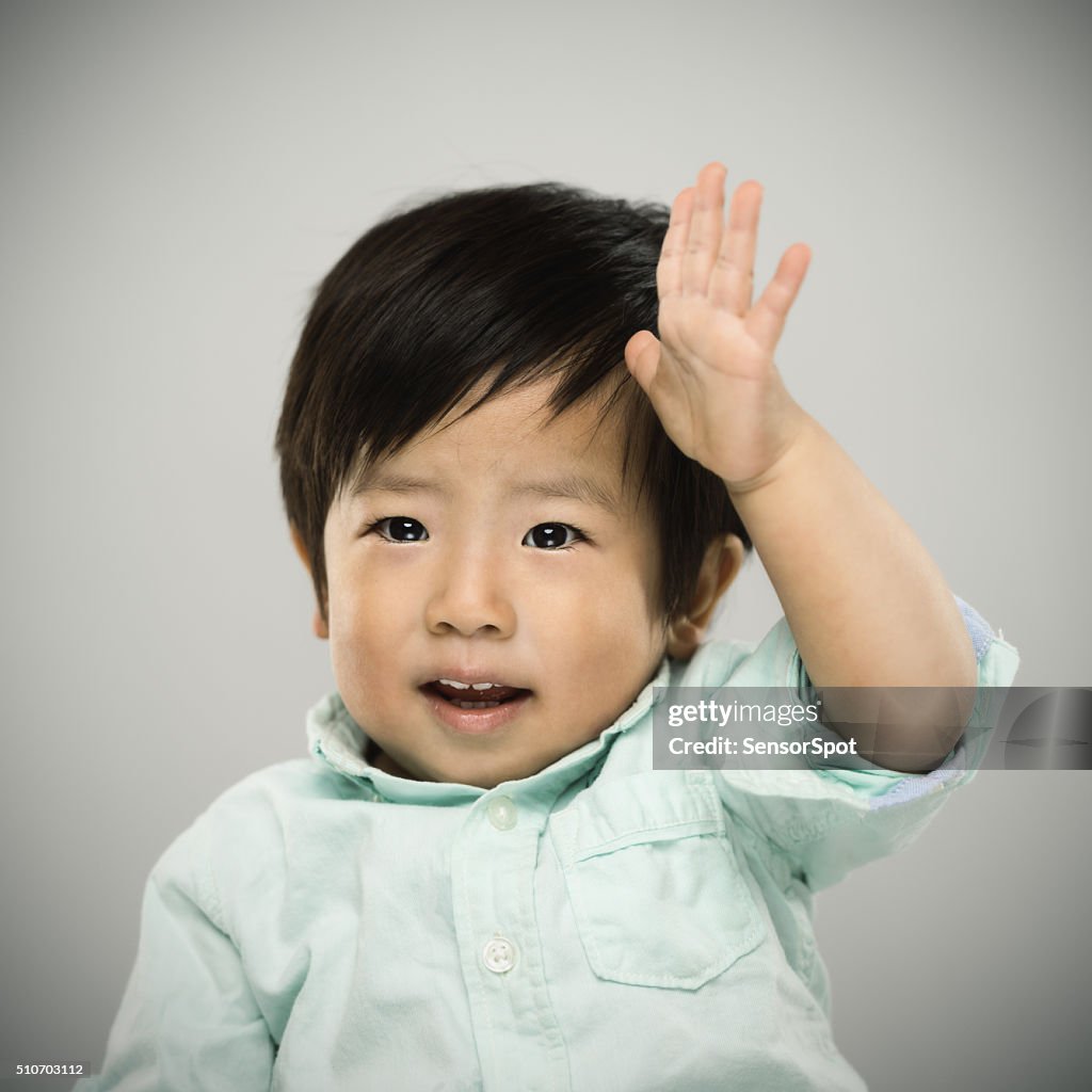 Baby Yes Hand Rise Baby Raising Hand