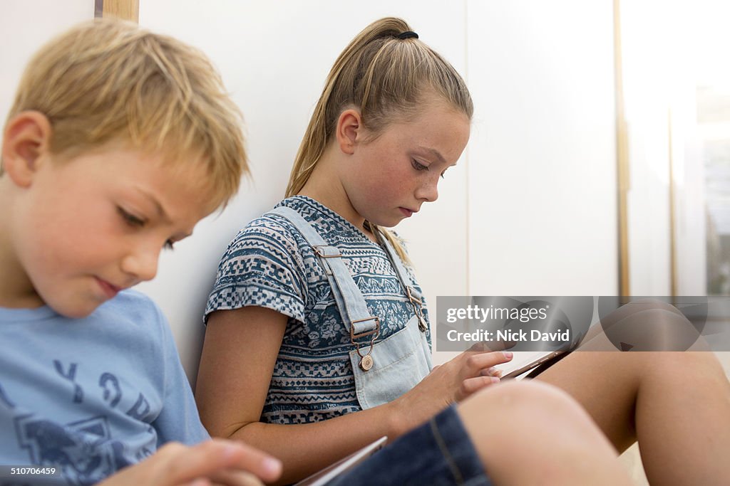 Children using tablets