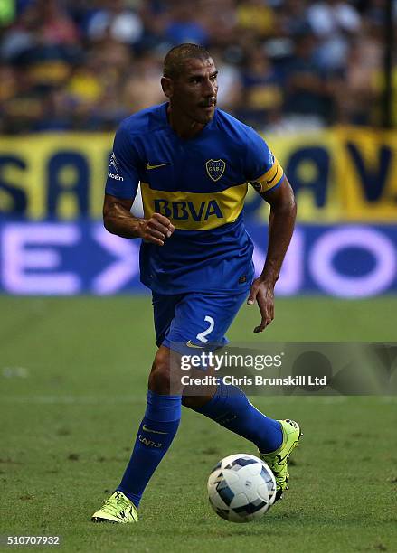 Daniel Diaz of Boca Juniors in action during the Argentine Primera Division match between Boca Juniors and Atletico Tucuman at the Alberto J Armando...