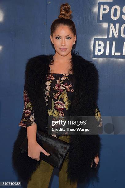 Olivia Pierson attends the Alice + Olivia By Stacey Bendet - Arrivals at The Gallery, Skylight at Clarkson Sq on February 16, 2016 in New York City.