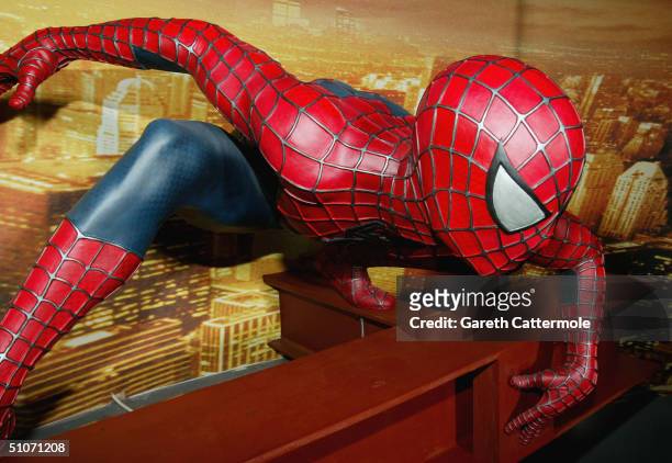 Interactive Spider-Man 2 attraction is unveiled at Madame Tussauds on July 15, 2004 in London. The attraction with new Spider-Man figure, features a...