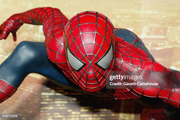 Interactive Spider-Man 2 attraction is unveiled at Madame Tussauds on July 15, 2004 in London. The attraction with new Spider-Man figure, features a...