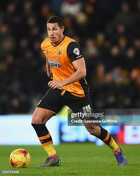 Jake Livermore of Hull City in action during the Sky Bet Championship match between Hull City and Brighton and Hove Albion at KC Stadium on February...