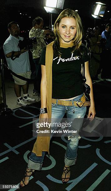 Actress Beverley Mitchell arrives at The WB Network's 2004 All Star Summer Party on July 14, 2004 at the Pacific Design Center, in West Hollywood,...