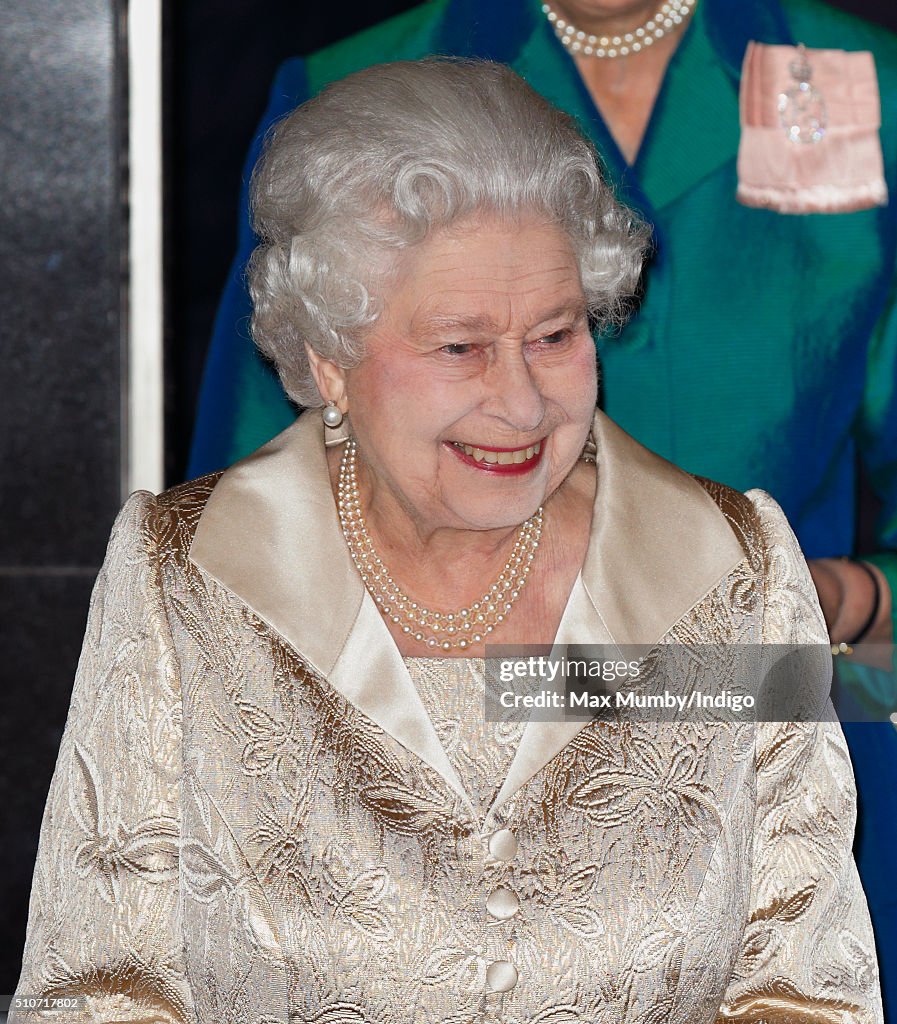 Queen Elizabeth II Attends Gold Service Scholarship Awards Ceremony At Claridge's