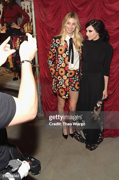 Personality Whitney Port and designer, Stacey Bendet, pose at the Alice + Olivia By Stacey Bendet fashion show at The Gallery, Skylight at Clarkson...
