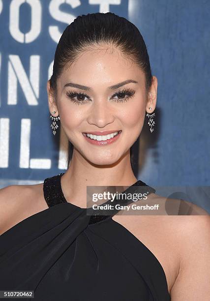 Miss Universe 2015, Pia Wurtzbach attends the Alice + Olivia by Stacey Bendet presentation during New York Fashion Week Fall 2016 at The Gallery,...
