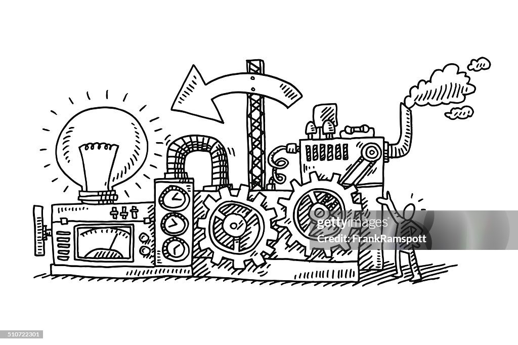Idea Generator Machine Drawing