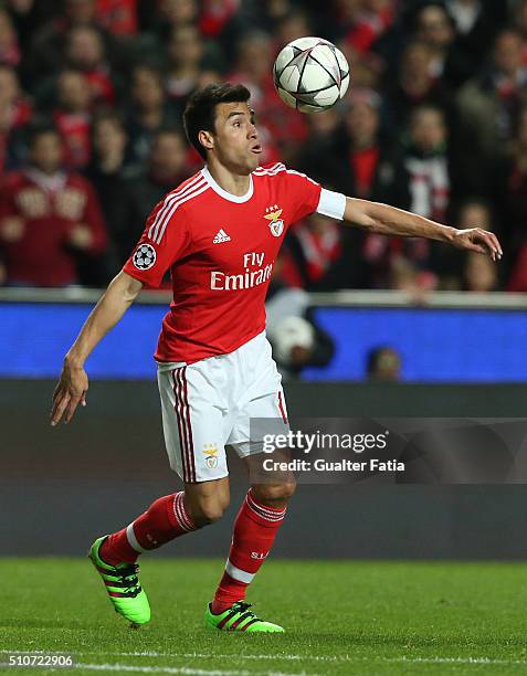 BenficaÕs midfielder from Argentina Nico Gaitan in action during the UEFA Champions League Round of 16: First Leg match between SL Benfica and FC...