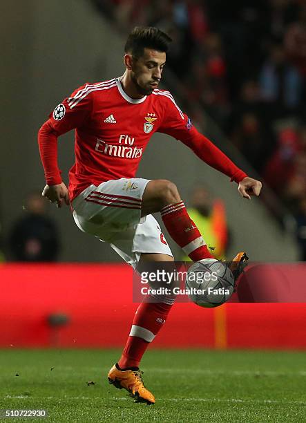BenficaÕs midfielder Pizzi in action during the UEFA Champions League Round of 16: First Leg match between SL Benfica and FC Zenit at Estadio da Luz...