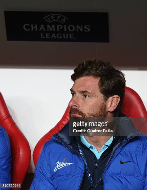 ZenitÕs coach from Portugal Andre Villas Boas before the start of the UEFA Champions League Round of 16: First Leg match between SL Benfica and FC...