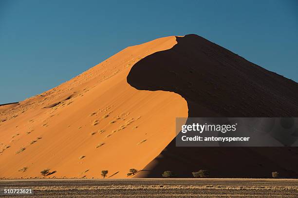 sossusvlei 曲線マッシヴ砂丘 - カラハリトランスフロンティア公園 ストックフォトと画像