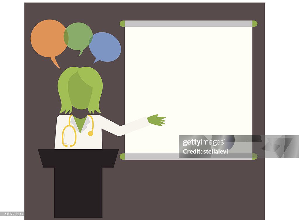 Doctor giving presentation