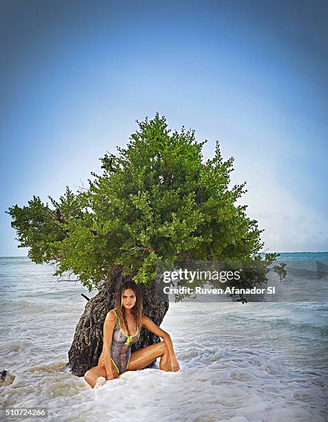 Swimsuit Issue 2016: Model Chrissy Teigen poses for the 2016 Sports Illustrated Swimsuit issue on July 18, 2015 in Zanzibar. PUBLISHED IMAGE. CREDIT...