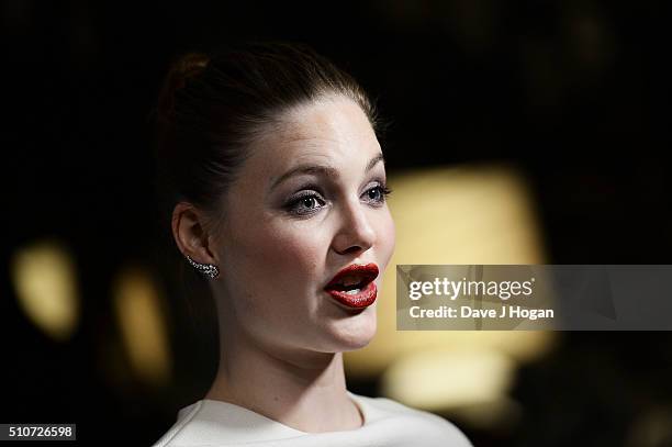 Holliday Grainger attends 'The Finest Hours' Gala Premiere at Ham Yard Hotel on February 16, 2016 in London, England.