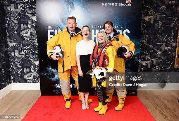 Craig Bunett, Holliday Grainger, Jade Cohen and Rudi Barman attend 'The Finest Hours' Gala Premiere at Ham Yard Hotel on February 16, 2016 in London,...