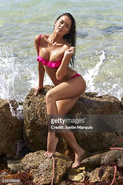 Swimsuit Issue 2016: Model Mia Kang poses for the 2016 Sports Illustrated Swimsuit issue on October 14, 2015 in the Dominican Republic. PUBLISHED...